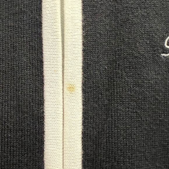 Sport Haley Pebble Beach Black White Zipup sweater Woman Medium 100% PIMA Cotton - Picture 5 of 9